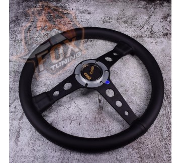 Спортивный кожаный руль Momo Prototipo Black без вылета