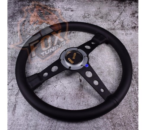 Спортивный кожаный руль Momo Prototipo Black без вылета