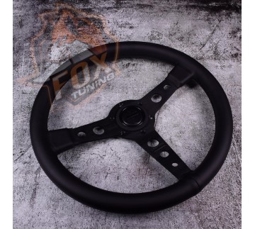 Спортивный кожаный руль Momo Prototipo Black без вылета