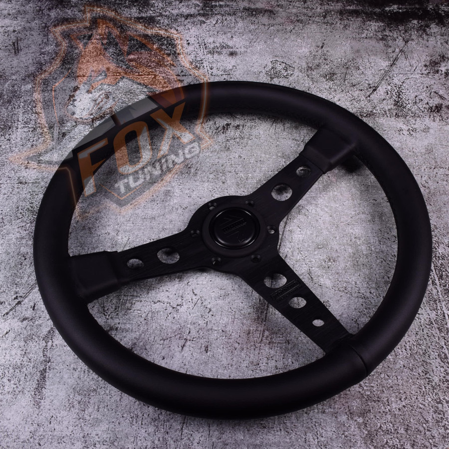 Спортивный кожаный руль Momo Prototipo Black без вылета