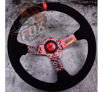 Спортивне кермо Momo Ultra з вильотом (замша)