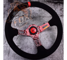 Спортивне кермо Momo Ultra з вильотом (замша)