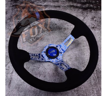 Спортивне кермо Momo Ultra з вильотом (замша)