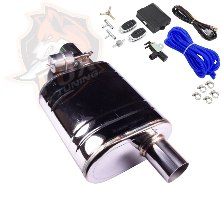 Прямоточный глушитель с вакуумным клапаном 2" (51 mm) L с блоком управления