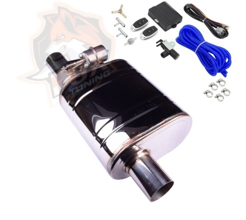 Прямоточный глушитель с вакуумным клапаном 2.5" (63 mm) R с блоком управления