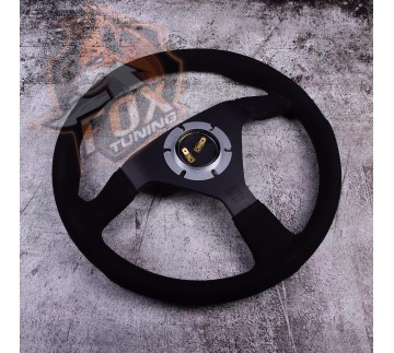 Спортивне кермо Momo без вильоту (замша)