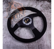 Спортивный руль Momo без вылета (замша)