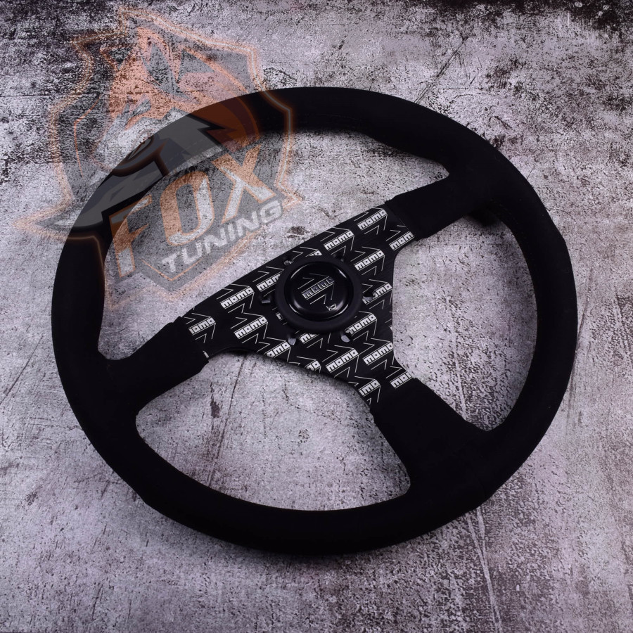 Спортивный руль Momo без вылета (замша)