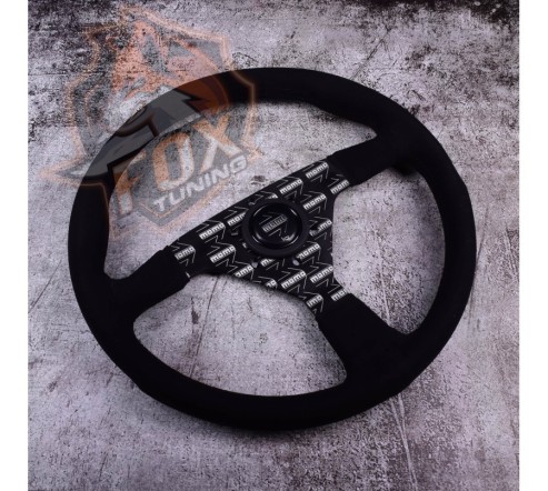 Спортивный руль Momo без вылета (замша)