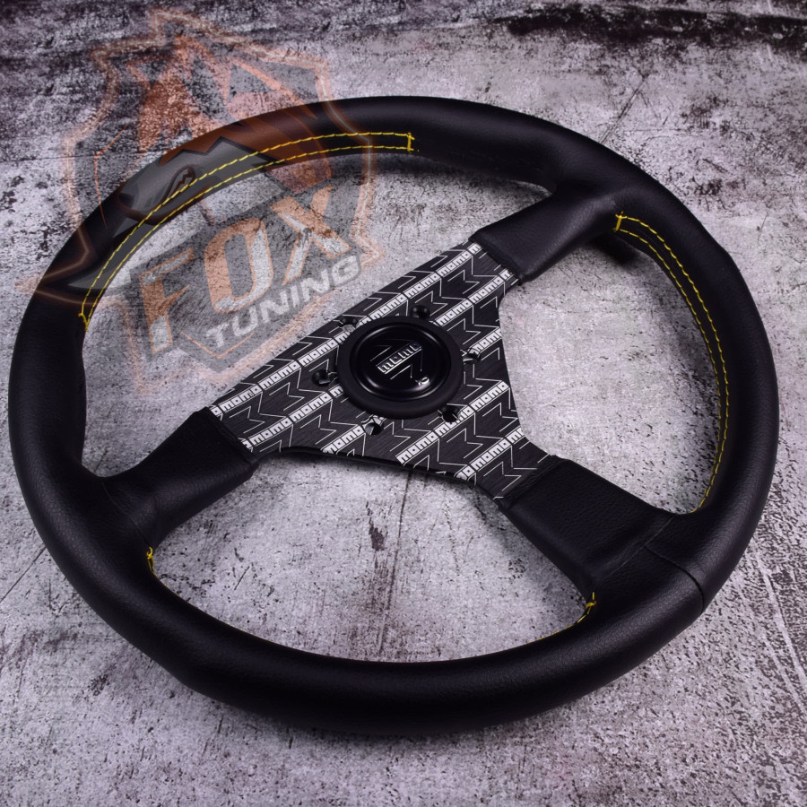 Спортивный руль Momo без вылета (кожа)