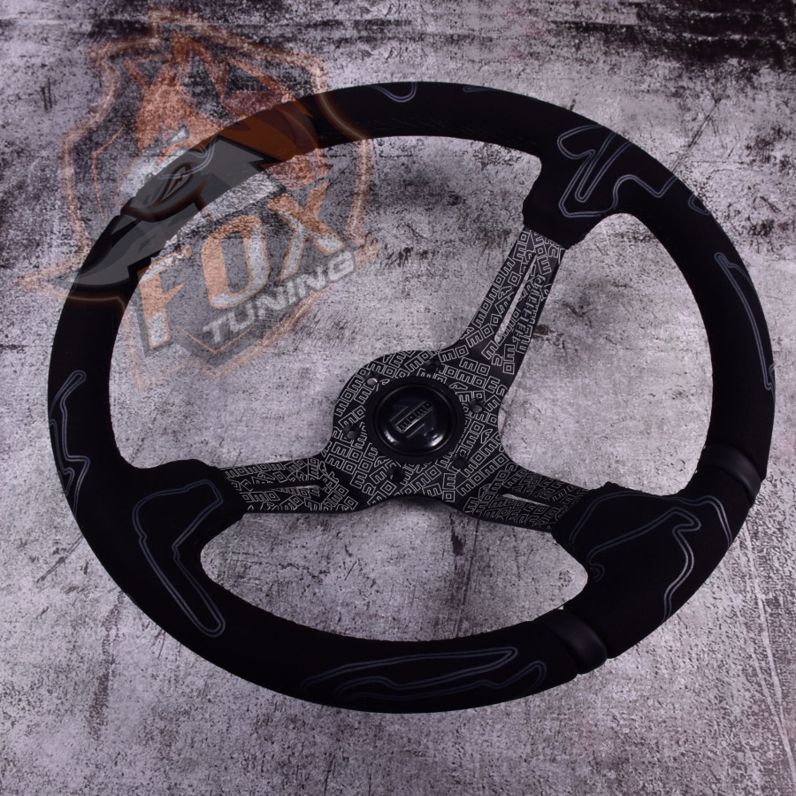 Спортивный руль Momo Ultra2 Black с вылетом (замша)