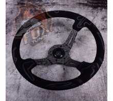 Спортивный руль Momo Ultra2 Black с вылетом (замша)