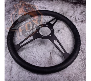 Універсальне кермо FT з вильотом 55 mm Black (перфорована шкіра)