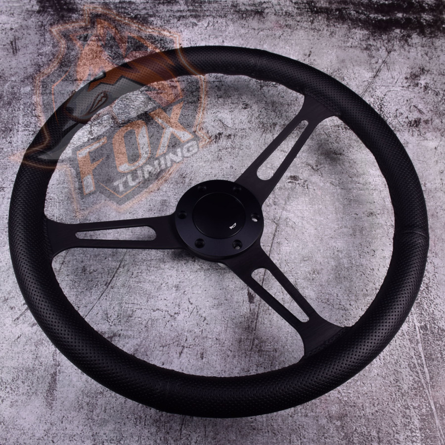 Універсальне кермо FT з вильотом 55 mm Black (перфорована шкіра)