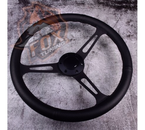 Універсальне кермо FT з вильотом 55 mm Black (перфорована шкіра)