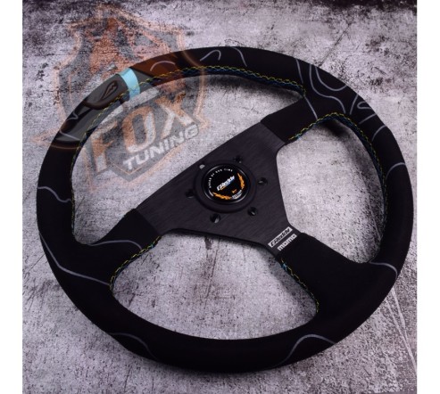 Спортивный руль Momo Greddy без вылета (замша)