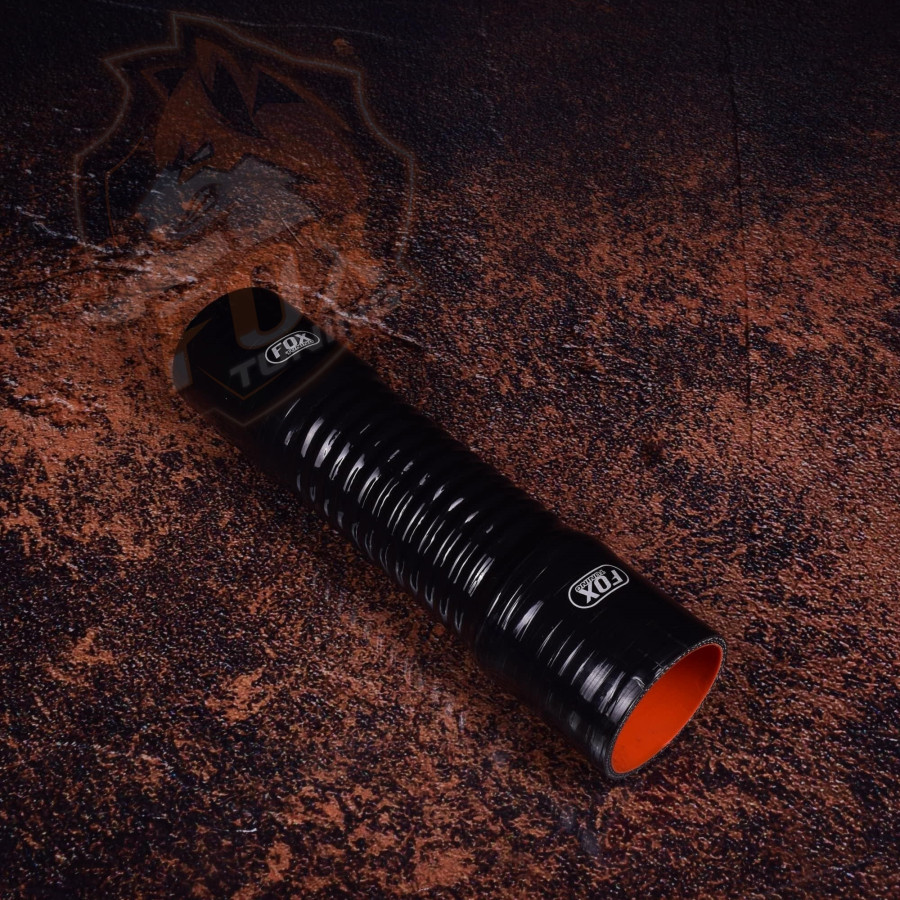 Армированный гофрированный силиконовый патрубок FoxTuning