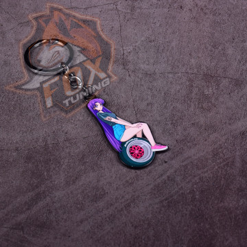 Брелок на ключі Girl with purple hair