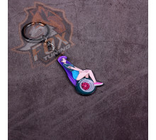 Брелок на ключі Girl with purple hair