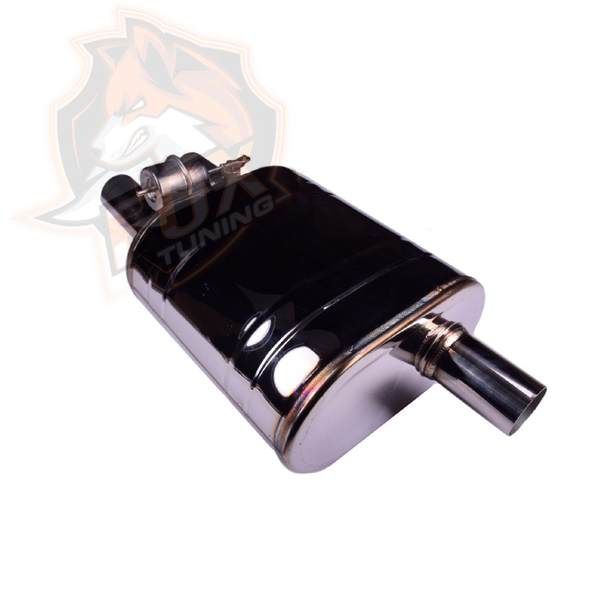 Прямоточный глушитель с вакуумным клапаном с двойным выходом (1 in 2)