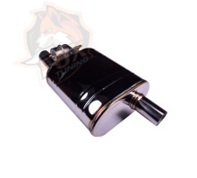 Прямоточный глушитель с вакуумным клапаном с двойным выходом (1 in 2)