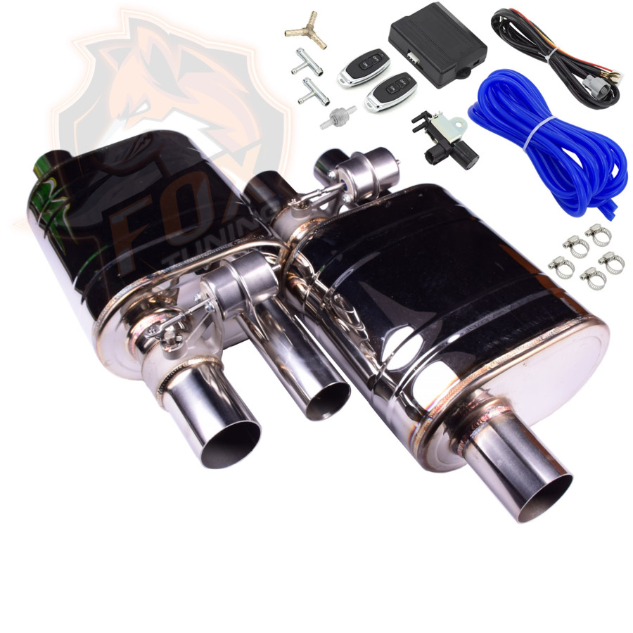 Прямоточні глушники із вакуумним клапаном 2" (51 mm) з подвійним виходом (1 in 2) і приладом керування Прямоточні глушники із вакуумним клапаном 2" (51 mm) з подвійним виходом (1 in 2) і приладом керування