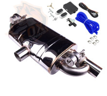 Прямоточний поперчний глушник із вакуумним клапаном  2.5" (63 mm) з блокои управління