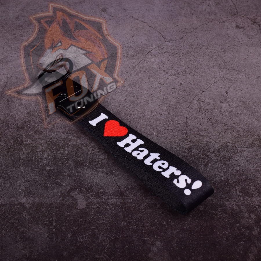 Брелок с карабином I Love Haters