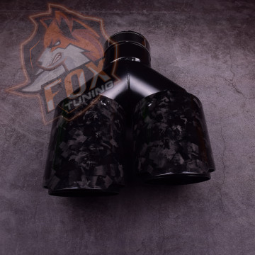 copy of Двойная насадка глушителя FT (forged carbon)