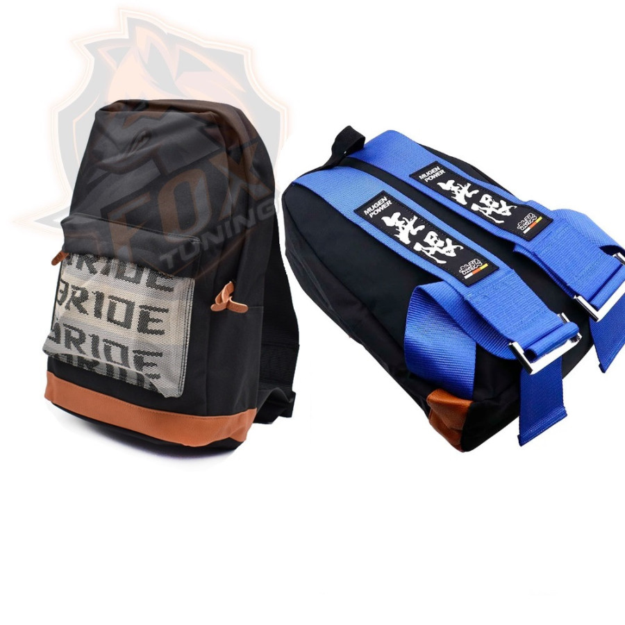 JDM ранець Bride з шлейками Mugen (brown)