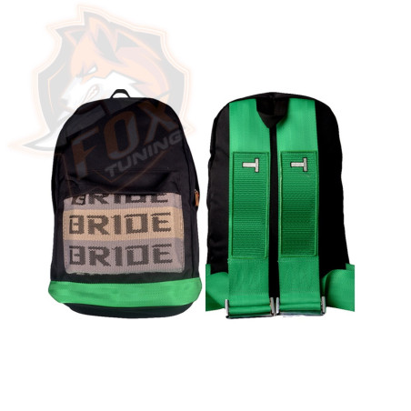 JDM ранець Bride з шлейками Takata (green)