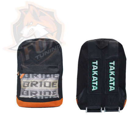 JDM рюкзак Bride со шлейками Takata (brown)