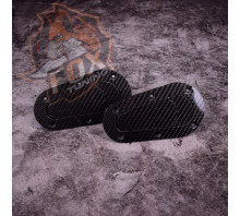 Спортивные замки капота  D1 без ключа (карбоновые)