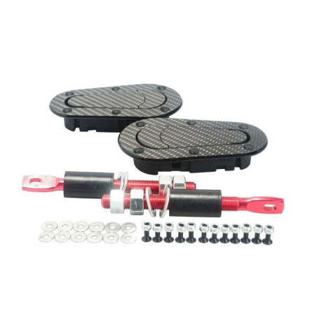 Спортивні замки капоту D1 без ключа (карбонові)