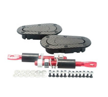 Спортивные замки капота  D1 без ключа (карбоновые)