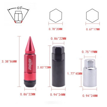 Колісні гайки Rays М12/1.25 (шип) Без надпису на гайках!