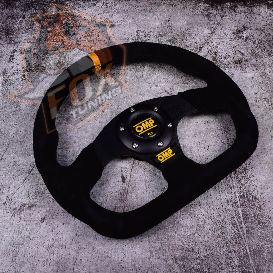 Спортивный руль OMP без вылета (замша)  Quadro