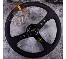 Спортивный кожаный руль OMP c вылетом