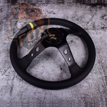 Спортивне  кермо OMP з вильотом (шкіра)