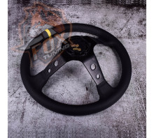 Спортивный кожаный руль OMP c вылетом