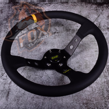 Спортивный кожаный руль OMP c вылетом