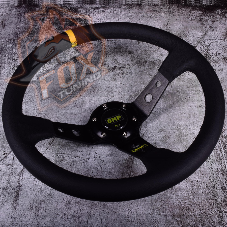 Спортивне  кермо OMP з вильотом (шкіра)