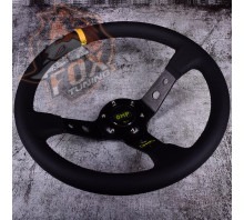 Спортивне  кермо OMP з вильотом (шкіра)