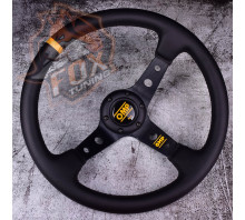 Спортивный руль OMP с вылетом (кожа мягкая)