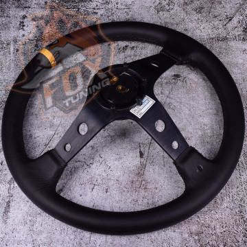 Спортивный руль OMP с вылетом (кожа мягкая)