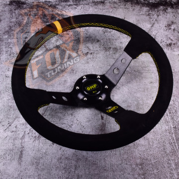 Спортивный замшевый руль OMP с вылетом