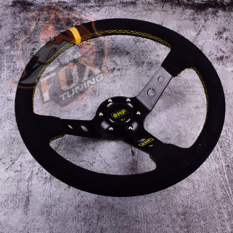 Спортивный замшевый руль OMP с вылетом