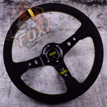 Спортивный замшевый руль OMP с вылетом