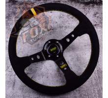 Спортивне кермо OMP з вильотом (замша)