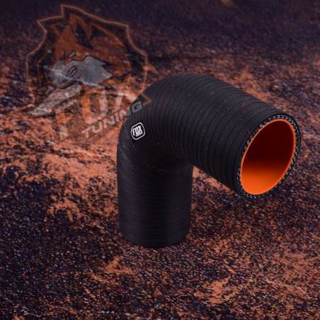 Усиленный силиконовый угловой патрубок FoxTuning 90°